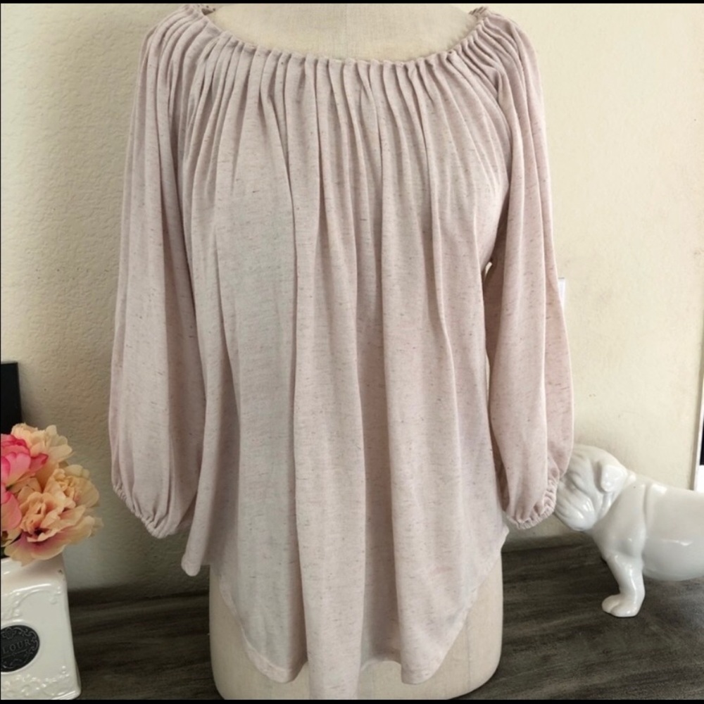 Anthropology balloon sleeve top